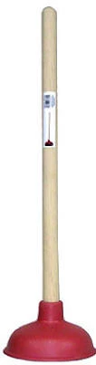Toilet Plunger, 6-inch Diameter With 18-inch Wooden Handle