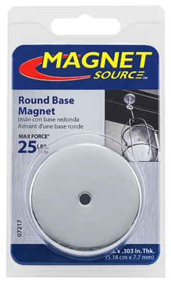 Round Base Magnet, 25 Lb. Pull