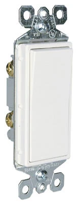 Pass & Seymour Lighted Decor 3-Way Light Switch, 1-Pole , 15A ,120V, White