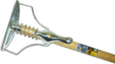 54-inch Janitor Style Spring-lever Wood Mop Handle With Steel Head For 16-32 Oz Mop Heads