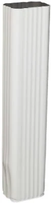 Aluminum Downspout Extension, White, 2 x 3 x 15 In.