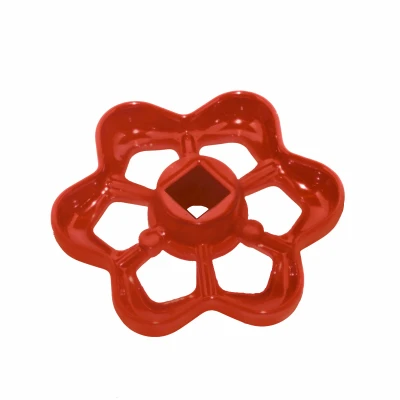 Sillcock Handle, Metal, Square Stem, Red Finish For Garden Valves