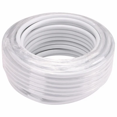 White Polyethylene Water Supply Tubing, 0.25 Inch Diameter by 50 Feet Length