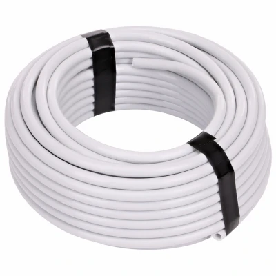 Water Supply Tubing, White Polyethylene, 1/4-In. x 50 Ft.