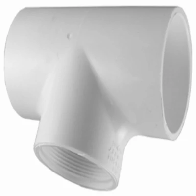 Schedule 40 PVC Pressure Pipe Reducing Tee, 2 x 2 x 1/2 In.