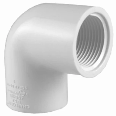 CHARLOTTE PIPE Schedule 40 90-Degree Pipe Elbow, White, 3/4-In.
