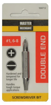 Number One Phillips Double Ended Insert Bit for Screwdrivers