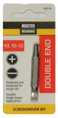 Number 3 Phillips Double Ended Insert Bit for Screwdrivers