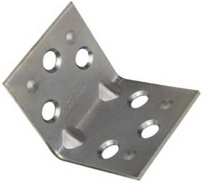 Double Wide Corner Brace, Zinc, 1-1/2 x 1-1/2 In., 2-Pk.