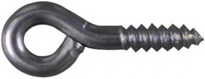 Screw Eye, Small, Zinc, 1-5/8 In., #206, 5-Pk.