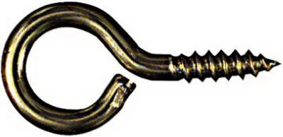 Large Screw Eye, Solid Brass, 1-5/8 In., 3-Pk.