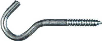 Screw Hook, Zinc, 5/16 x 4-1/2 In.