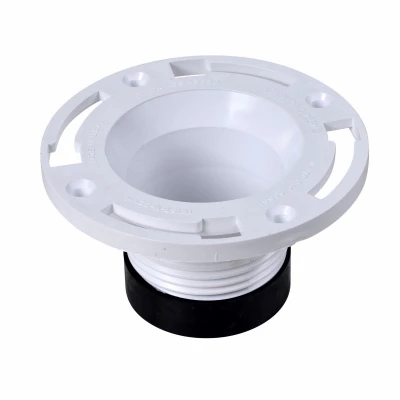 PVC Pipe Fitting,Twist-N-Set Closet Flange, 4 In.