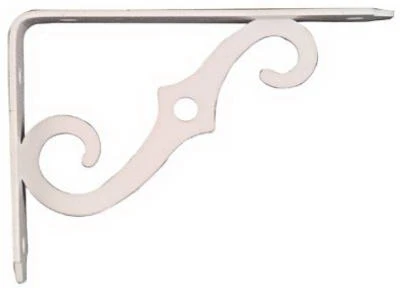 5 x 3-1/2 In. Antique White Ornamental Shelf Bracket