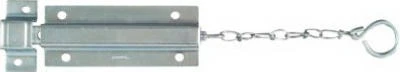 Door Chain Bolt, Zinc, 6 In.