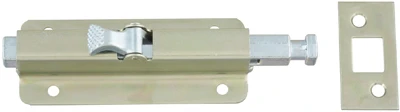 Door Foot Bolt, Zinc, 6 In.