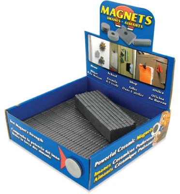 Ceramic Block Magnets Assorted Sizes 300 Pieces With Center Hole And Solid Block Magnets