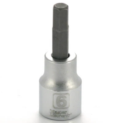 Hex Bit Socket, 3/8 In. Drive, 6mm