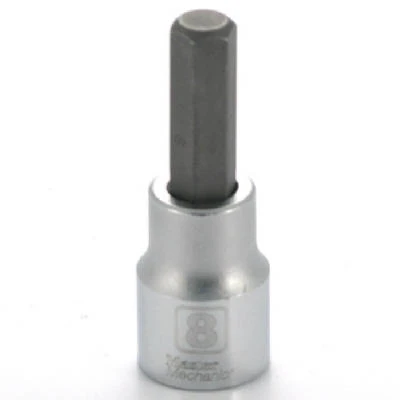 Hex Bit Socket, 3/8 Inch Drive, 8mm - Durable Hand Tool