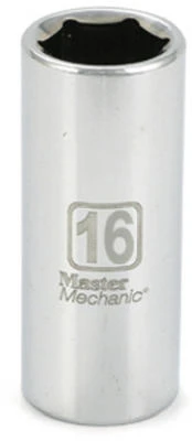 Metric Deep Socket, 3/8 In. Drive, 16mm