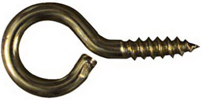 Large Screw Eye, Solid Brass, 1-3/8 In., 4-Pk.