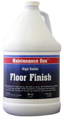 High-solids Floor Finish, 1 Gallon - Durable High Gloss Shine