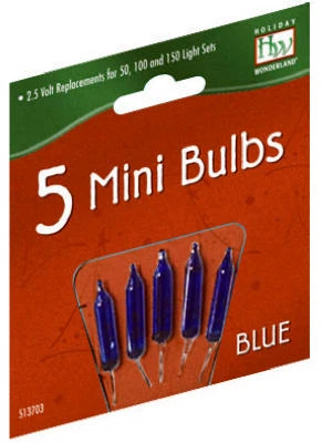 Christmas Lights Replacement Bulb, For 50, 100 & 150-Light Sets, Blue, 2.5-Volt