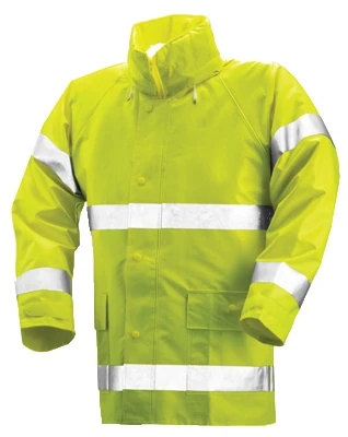Comfort-brite High-visibility Jacket, Lime Yellow Pvc/polyester, Large, Model J53122.lg