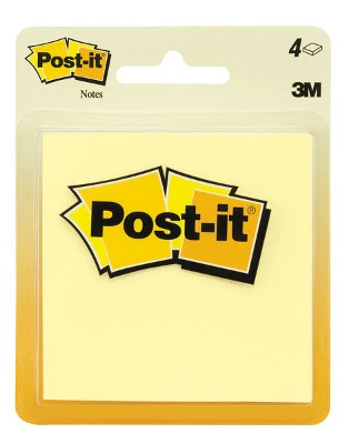 Note Pads, Yellow, 4-Pk.