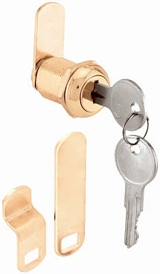 7/8 In. Brass Finish Drawer/ Cabinet Lock