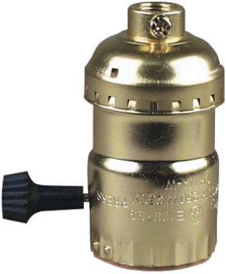Pass & Seymour Electrolier Medium Base Metal Shell Lampholder, 250-Watt, 250-Volt