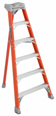 6-Foot Fiberglass Tripod Step Ladder Type IA with 300-Pound Duty Rating