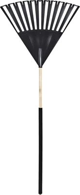 Poly Leaf Rake, 24-In., 48-In. Handle