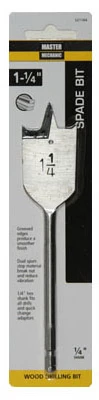 Wood Boring Spade Drill Bit, 1-1/4 In.