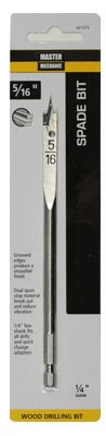 Wood Boring Spade Drill Bit, 5/16 In.