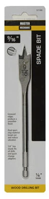 9/16-inch Wood Boring Spade Drill Bit With Micro-groove Point
