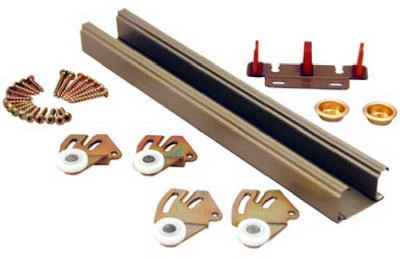 Bypass Sliding Door Hardware Set, 3/4 or 1-3/8 In., 5 Ft.