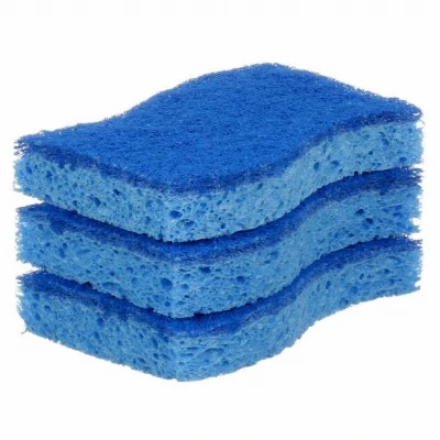 Non-Scratch Scrub Sponge, Multi Purpose, 3-Pk.
