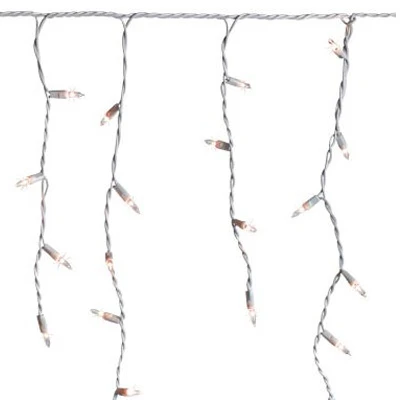 Christmas Icicle Light Set, Clear, 300 Lights