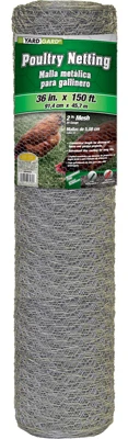 Galvanized Poultry Netting, 36-inch X 150-foot, 2-inch Mesh
