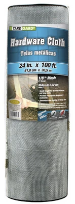Galvanized Metal Hardware Cloth Fence, 1/8-inch Mesh, 27-gauge, 24-inch X 100-feet