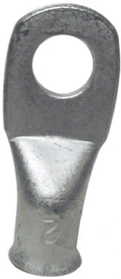 Copper Lug, Tin-Plated, 4 AWG, 3/8-In. Stud/Screw Size, 2-Pk.