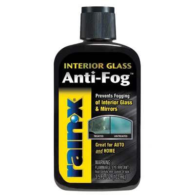 Anti-Fog Windshield Treatment, 3.5 Ounce Bottle for Clear Visibility
