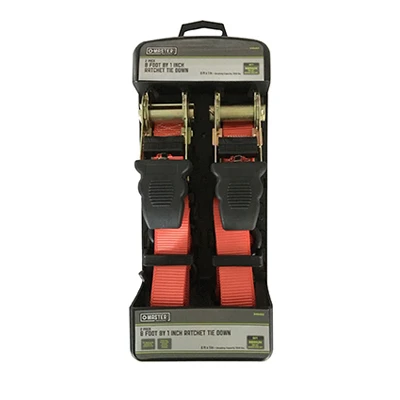 Cycle Ratchet Tie-Downs, 8 Ft. X 1 In., 2-Pk.