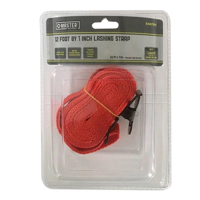 Lashing Strap, 1-inch X 12-feet With Thumb-release Buckle