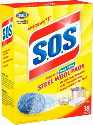 18CT SOS Wool Soap Pad