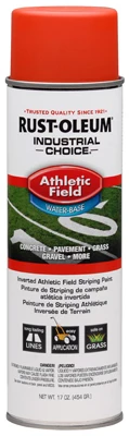Industrial Choice Athletic Field Striping Spray Paint, Orange, 17-oz. Inverted