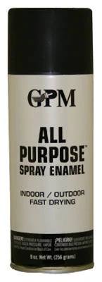 Spray Paint Flat Black 9 Ounce Aerosol Can