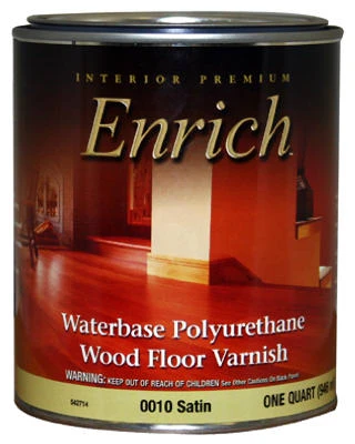 Woodsman Varnish & Floor Finish, Water-Base Satin, Qt.