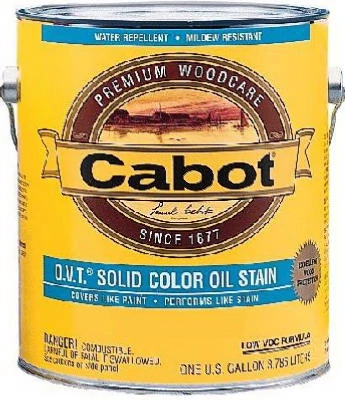 O.V.T. Solid-Color Oil Stain, White Tint Base, 1-Gallon